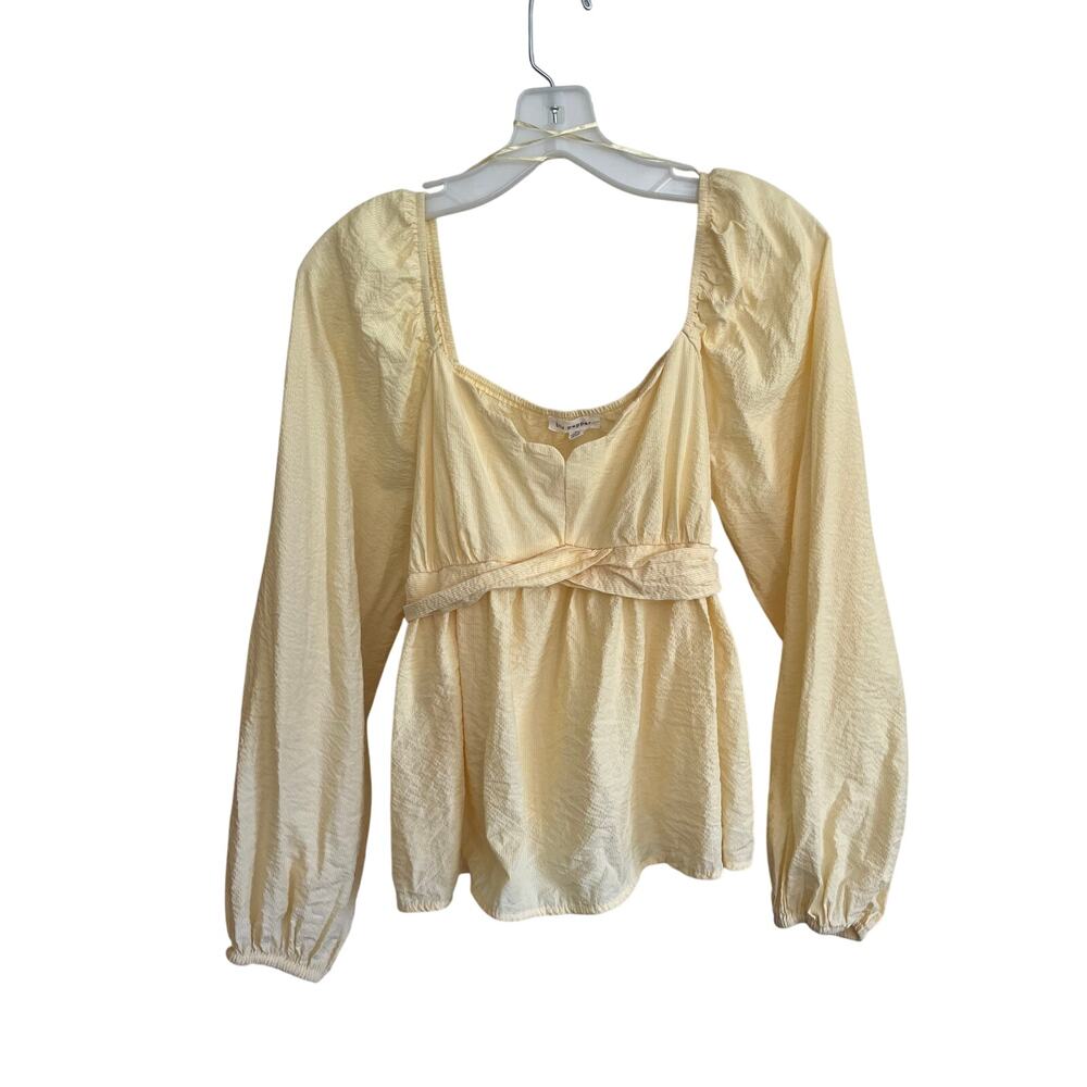 Blu Pepper Butter Yellow Empire Waist Blouse